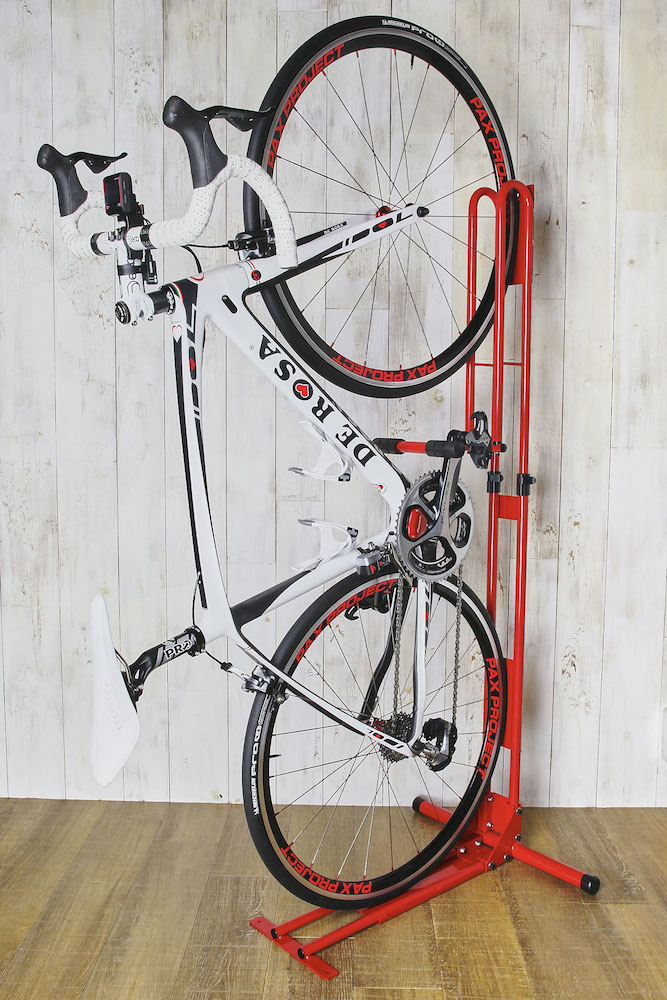 サイクルロッカー：室内用自転車スタンド「クランクストッパー