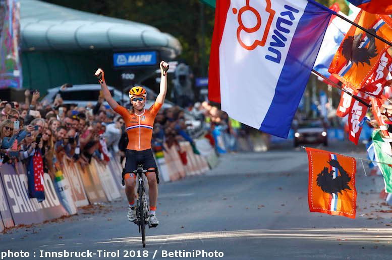 18ｕｃｉロード世界選手権 女子エリートはオランダのファンデルブレヘンが初優勝 サイクルスポーツのニュース サイクルスポーツ Jp