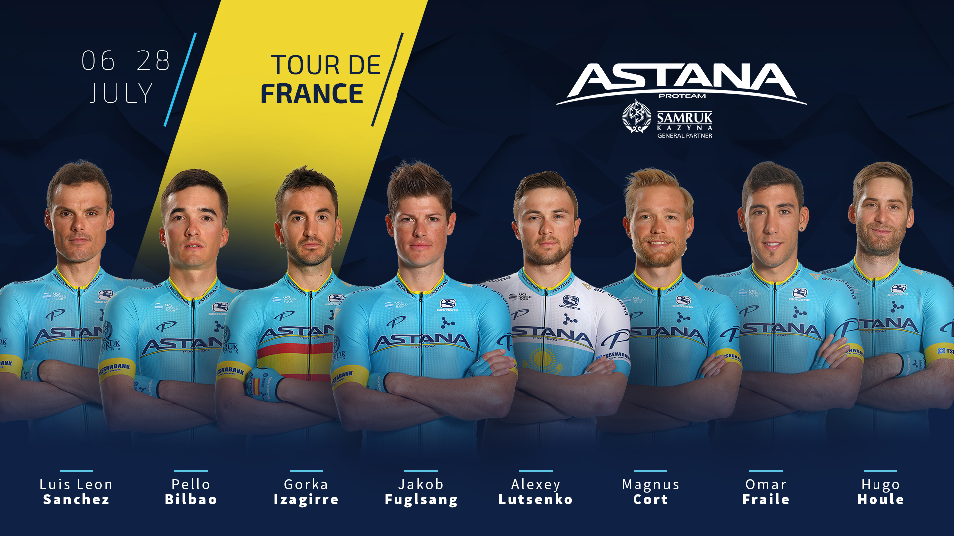 アスタナプロチームがツール ド フランス2019の参加選手を発表