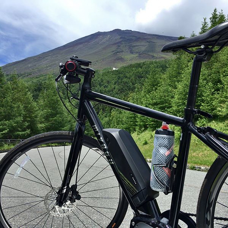 eバイクであれば、掬水から富士山の5合目まで軽々行ける