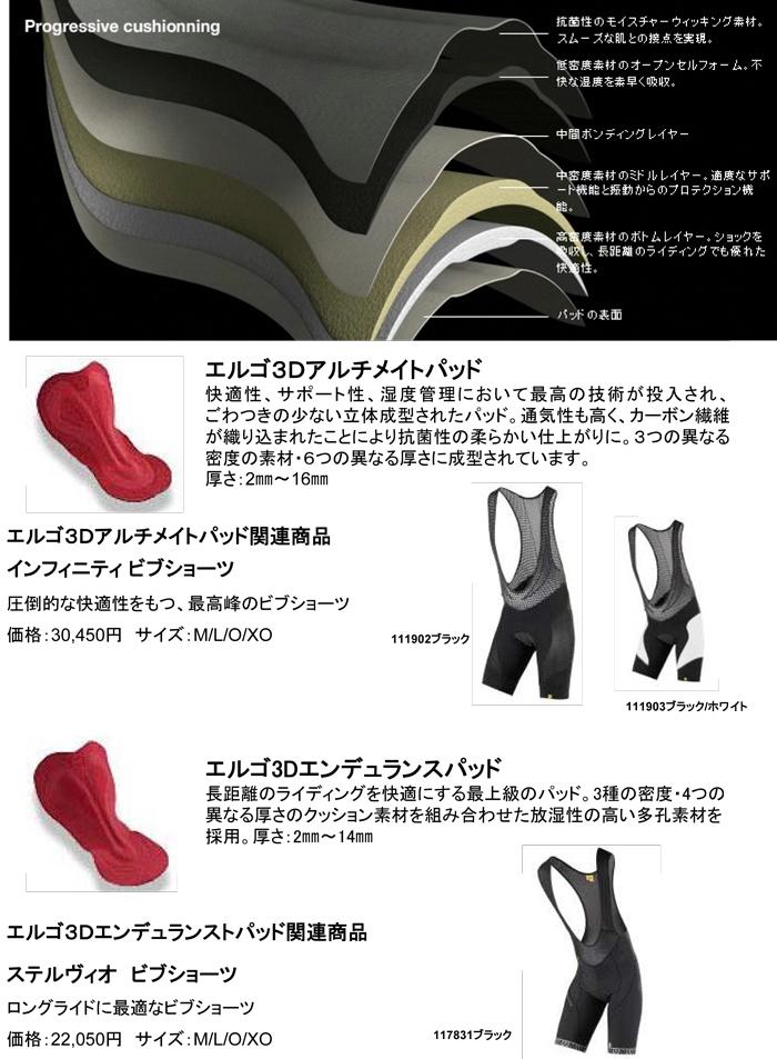 MAVIC 　マヴィック　ビブショーツ　L 用途に応じて選べる3種のパッド | マヴィックの快適ビブショーツ