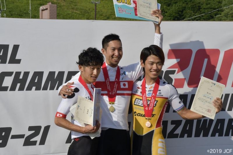 2019全日本MTB選手権 男子エリート表彰台