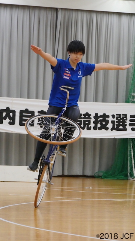 サイクルフィギュア女子は近藤菜月（京都産業大学）が4連覇