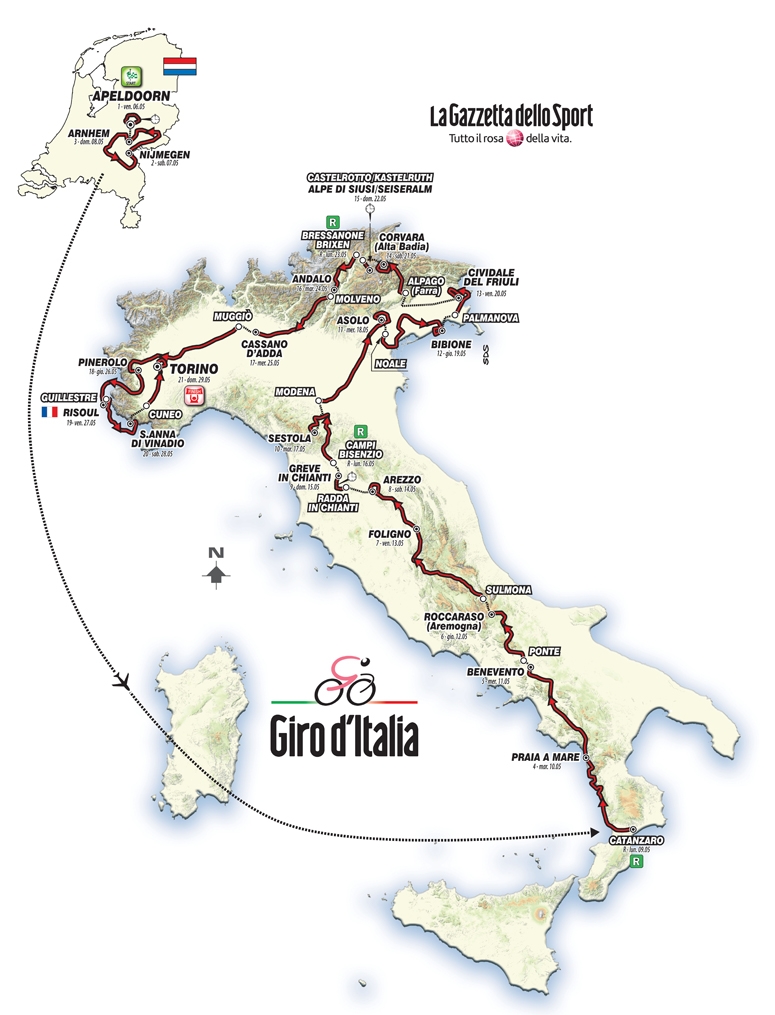 ジロ・デ・イタリア2016コース発表！ サイクルスポーツの特集記事