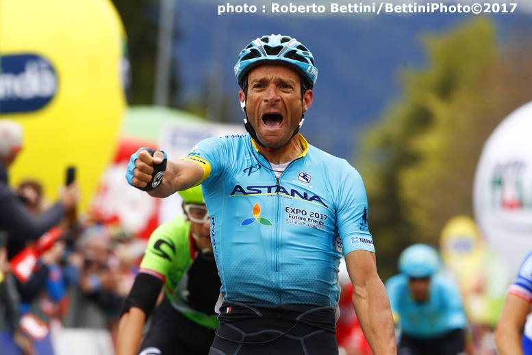 ツアー・オブ・アルプス第１ステージで区間優勝したスカルポーニ (photo : Roberto Bettini/BettiniPhoto©2017)