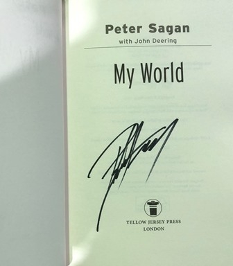 ペテル・サガンのサイン入り自著「My World」