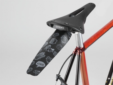 サイクルスポーツオリジナルのマッドガード。突然の雨に便利なアイテムです。おしゃれなknogのデザイン！