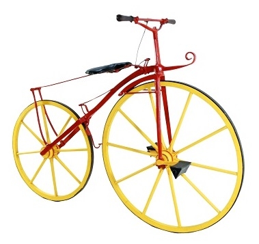 ミショー型自転車(ボーンシェーカー)／1870年／自転車博物館サイクルセンター蔵