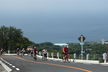 上る途中には度々景色が開け、町や海を見下ろすことができる。遠くには伊豆半島や富士山も！