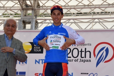 東京ステージでポイント賞のブルージャージを獲得したカノラ　　　　
