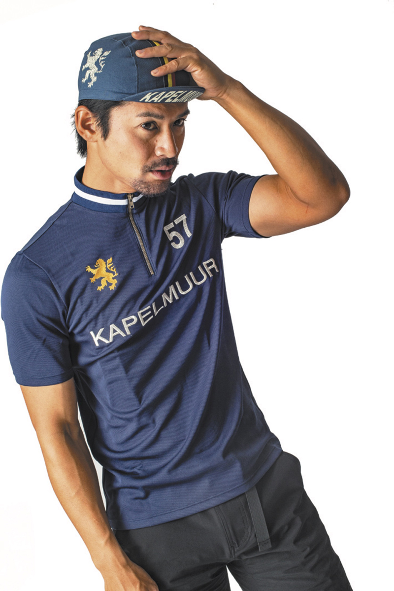 カペルミュール　春夏用　サイクルジャージセット　ビブタイツ　キャップ付き 薄手裏起毛でもタイトフィットなら暖かい！ホビーレーサーやヒル